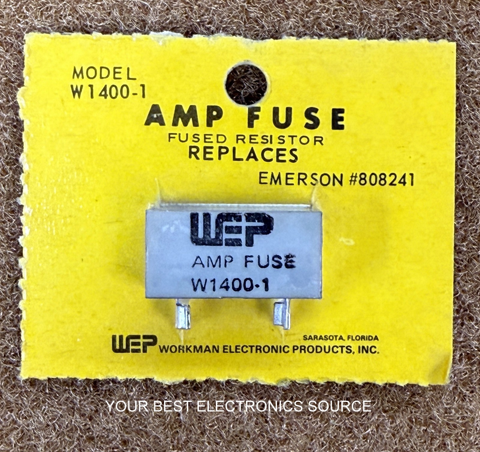 NOS NEW WEP Workman W1400-1 Fused Resistor for Vintage Electronic Equipment