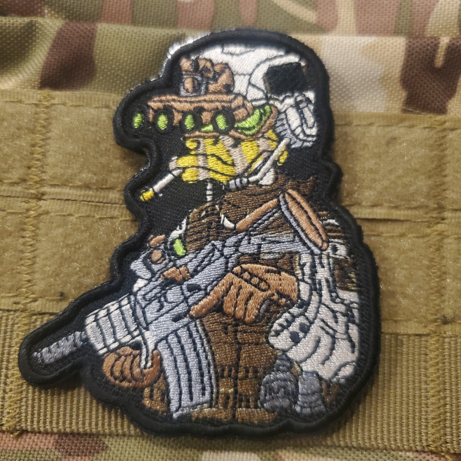 TACTICAL DUCK FIGHTER Sarcastic Tactical Morale Patch HOOK BACKING