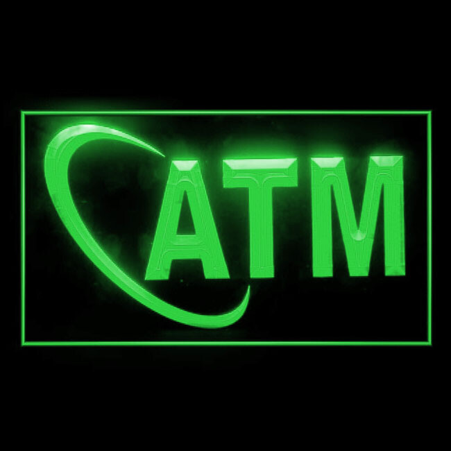 190004 ATM Automated Teller Machine Home Decor Open illuminated Light Neon Sign