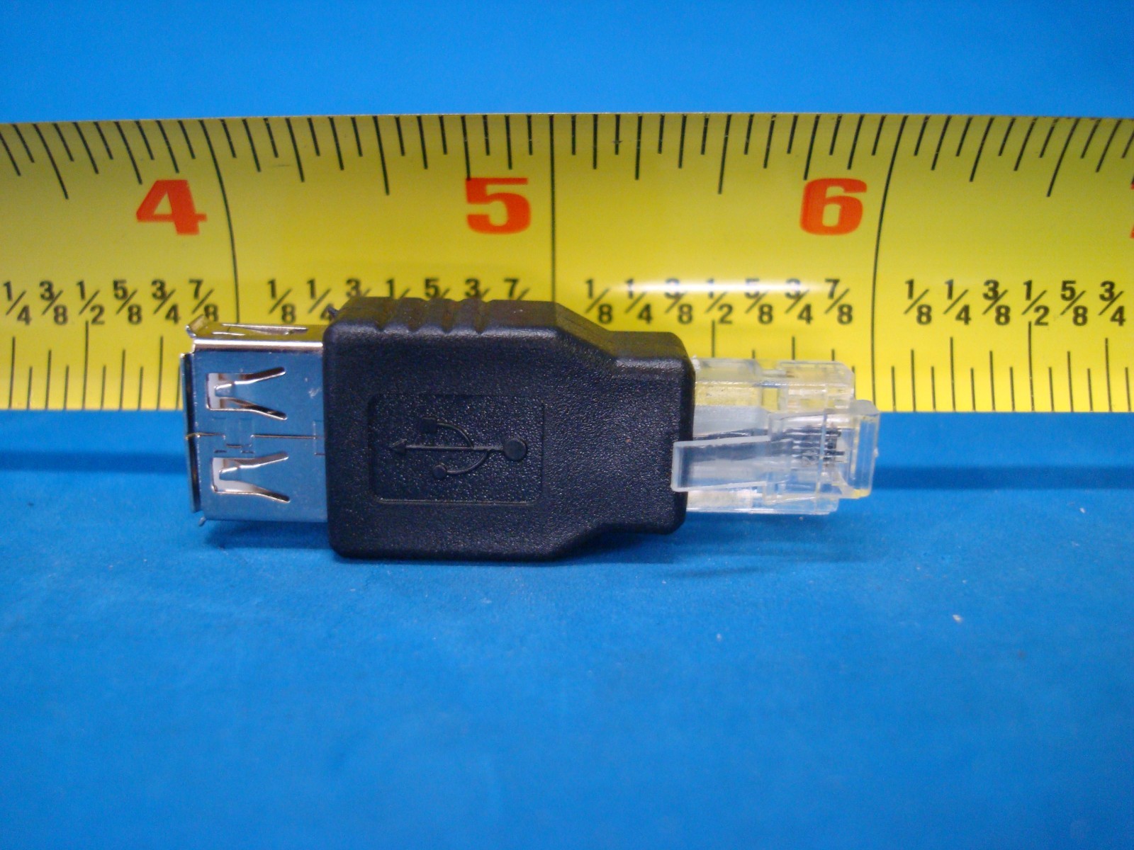 us seller USB FEMALE RJ11 RJ12 4PIN NETWORK ADAPTER CONVERTER PHONE JACK AF 6P4C