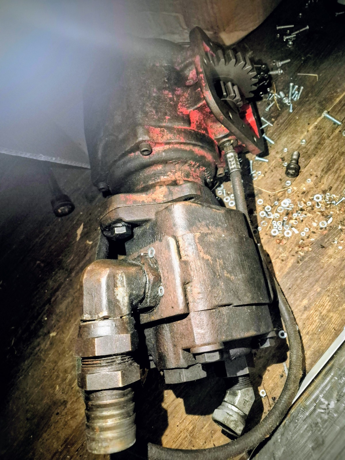 Hydraulic Gear Pump with Gear Drive, Hose Fittings, Gear Drive Hydraulic Pump