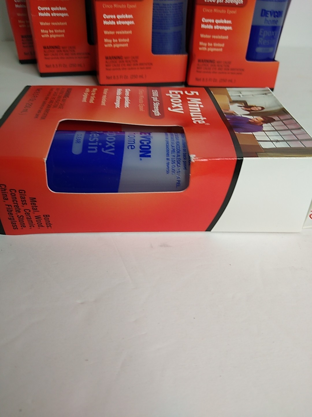 9x Devcon 8.5 oz 5 Minute Epoxy 20945 1500 psi Strength Quick Cure