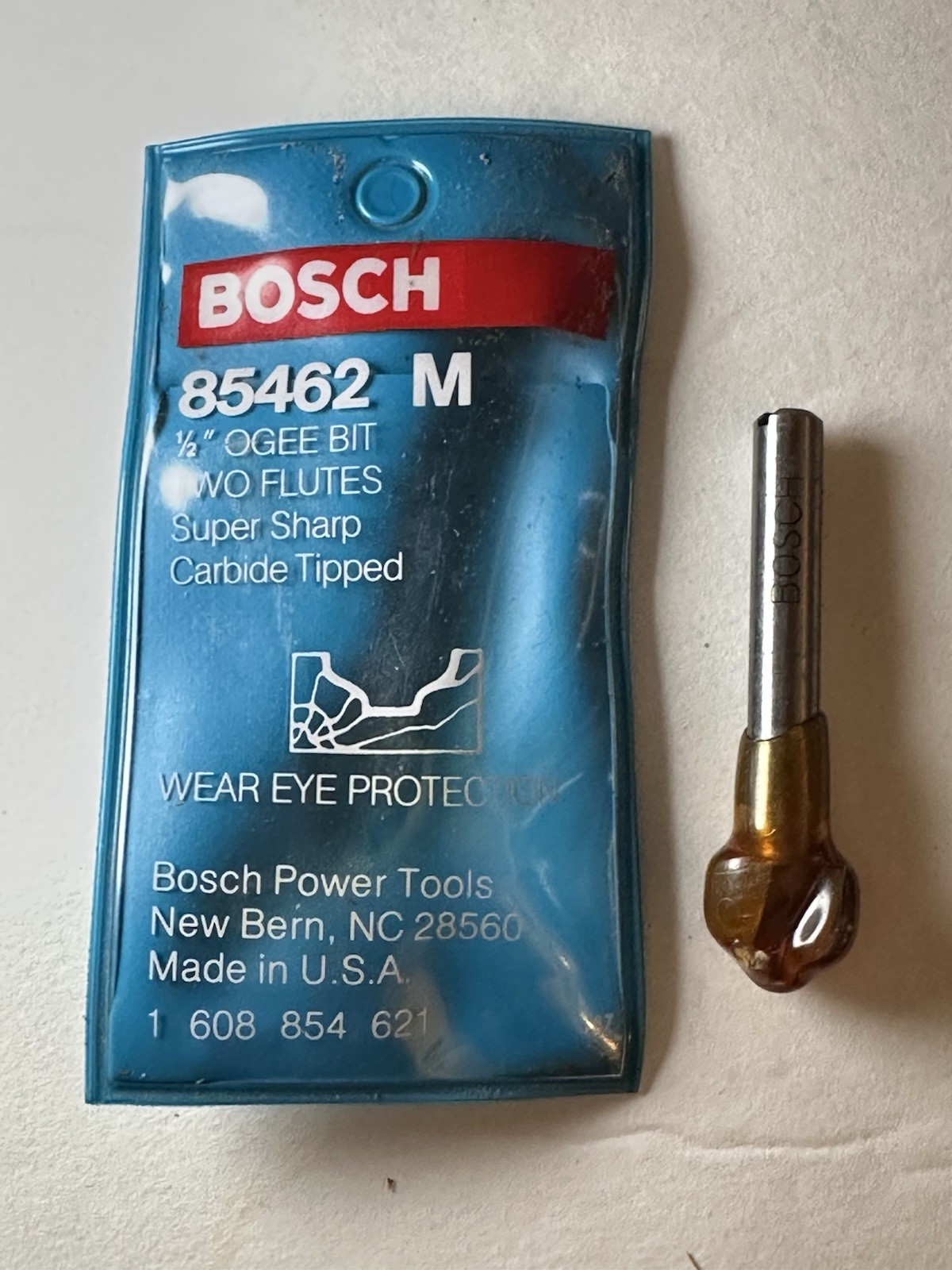 Bosch 1/2” OGEE Bit Two Flutes Carbide Tipped 85462M - NIP