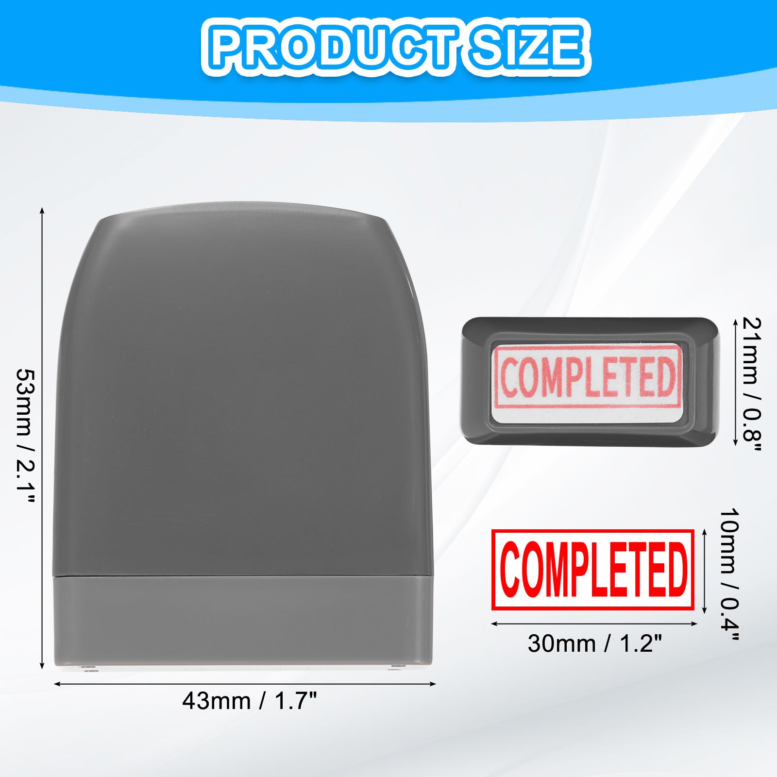 COMPLETED Notice Stamp Self Inking, Grey