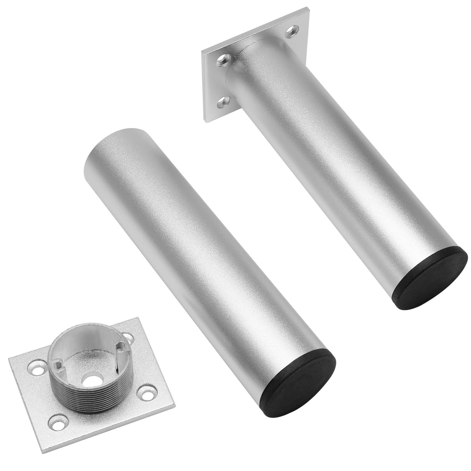Set of 4 Furniture Legs 6 Inch, Adjustable Aluminum Alloy Cabinet Legs, Metal...