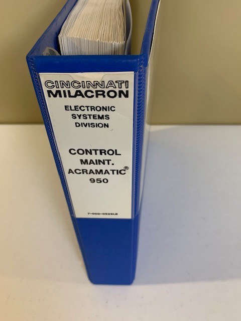 Cincinnati Milacron Control Maintenance CNC Acramatic 950 Manual