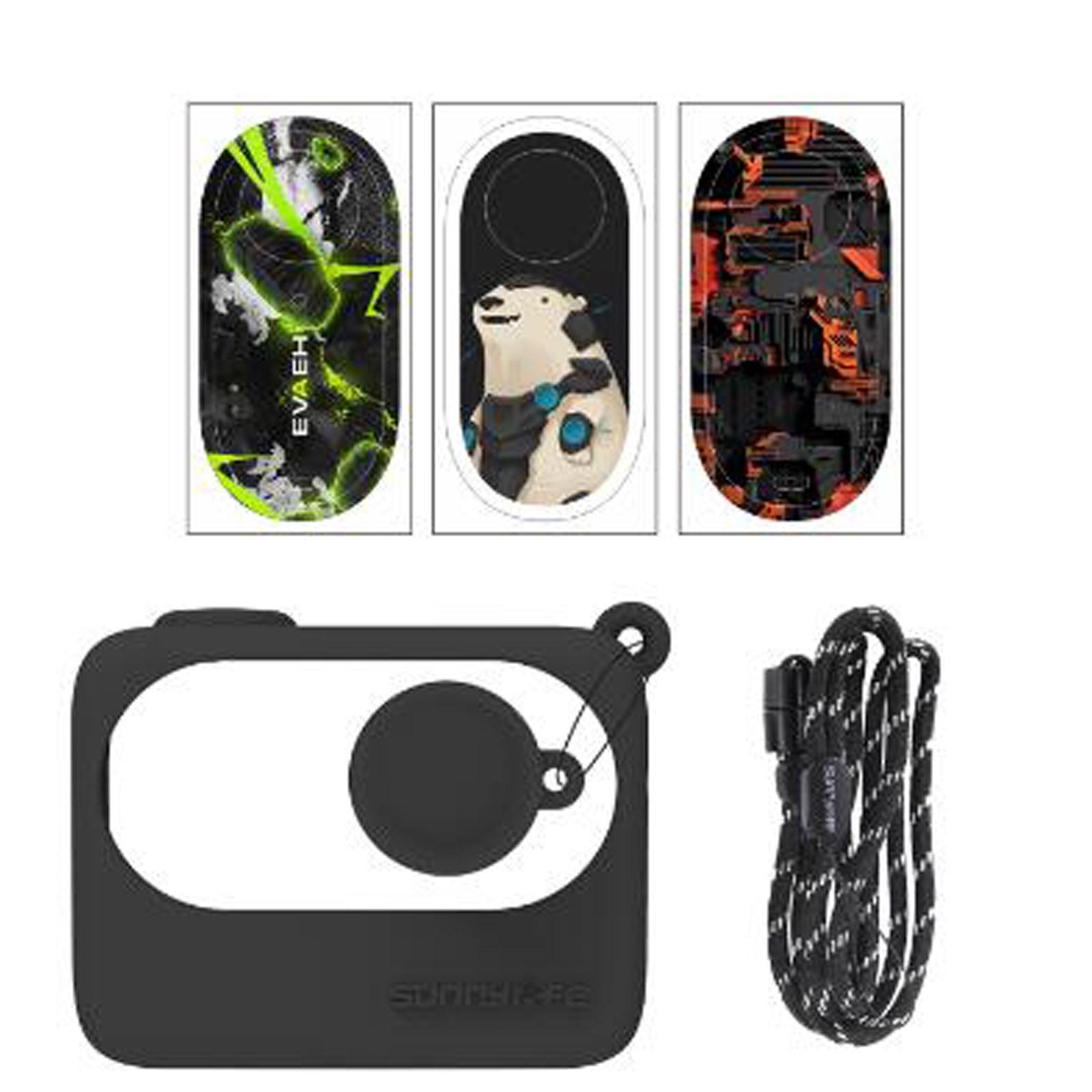 Camera Sticker Lens  Protective Case Silicone Cover Thumb Strap For Insta360 GO3