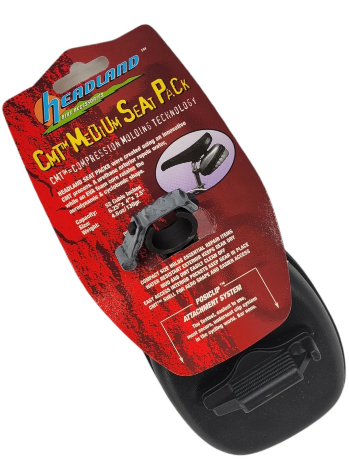 Headland CMT Medium Seat Pack / Bag 22.2 - 27.2 Seat Post Mount - Black