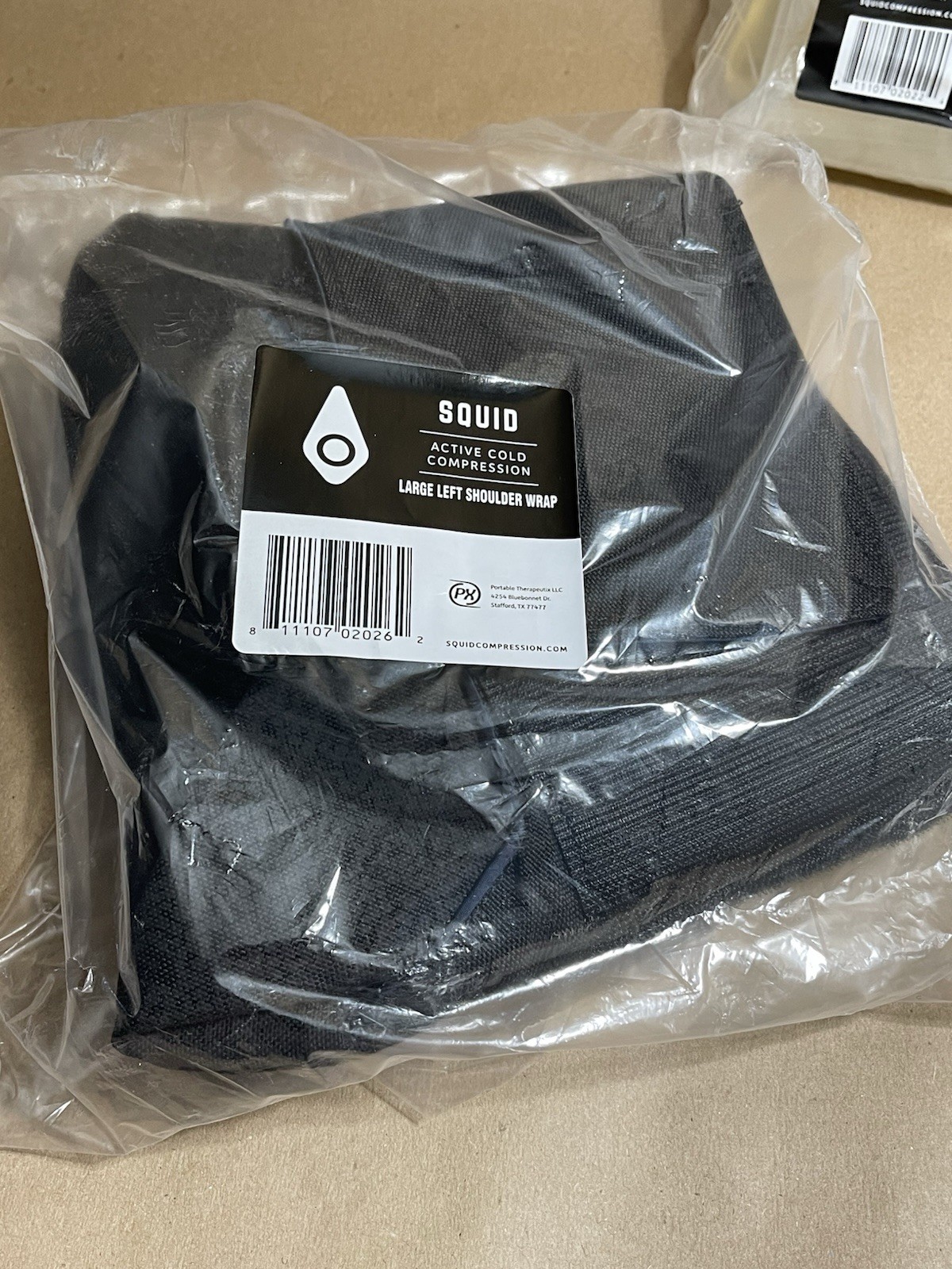 Squid Go Left Shoulder Active Cold Compression System Size Large w/ Gel Pack
