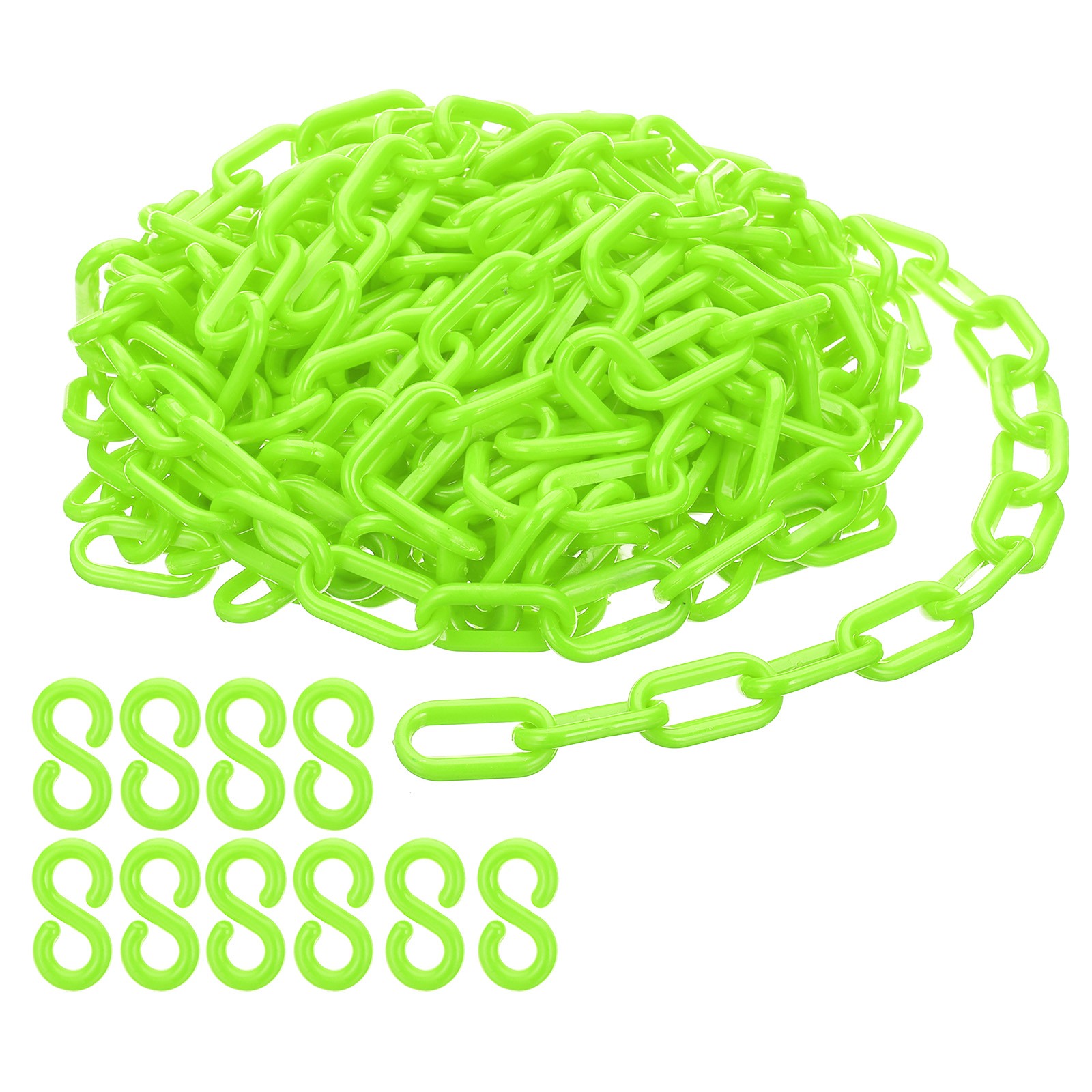 Plastic Chain Links 30 Foot Safety Chains Green Chains Barriers 6mm
