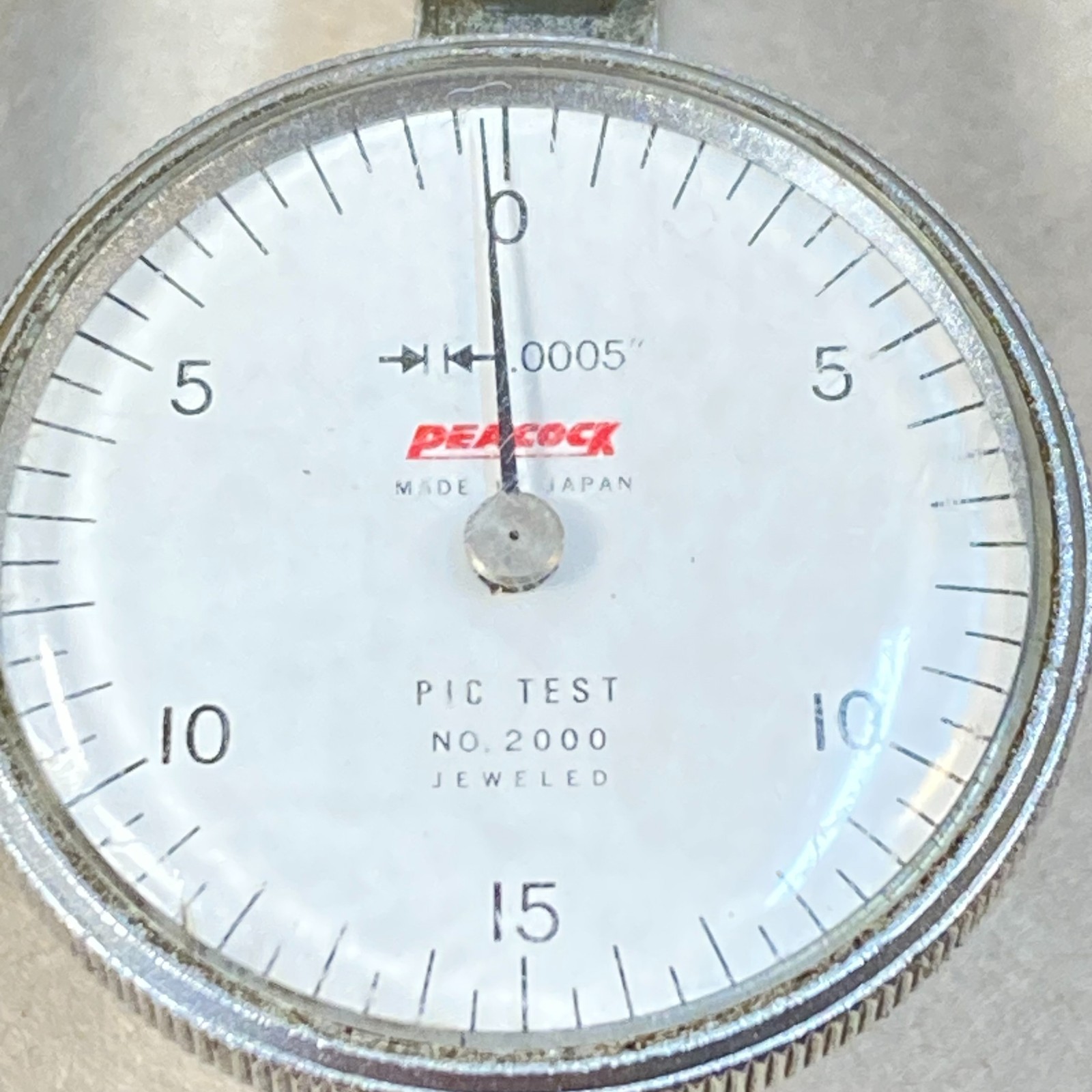 Vintage Peacock Dial Test Indicator Set .0005" #2000 w/ Case Japan