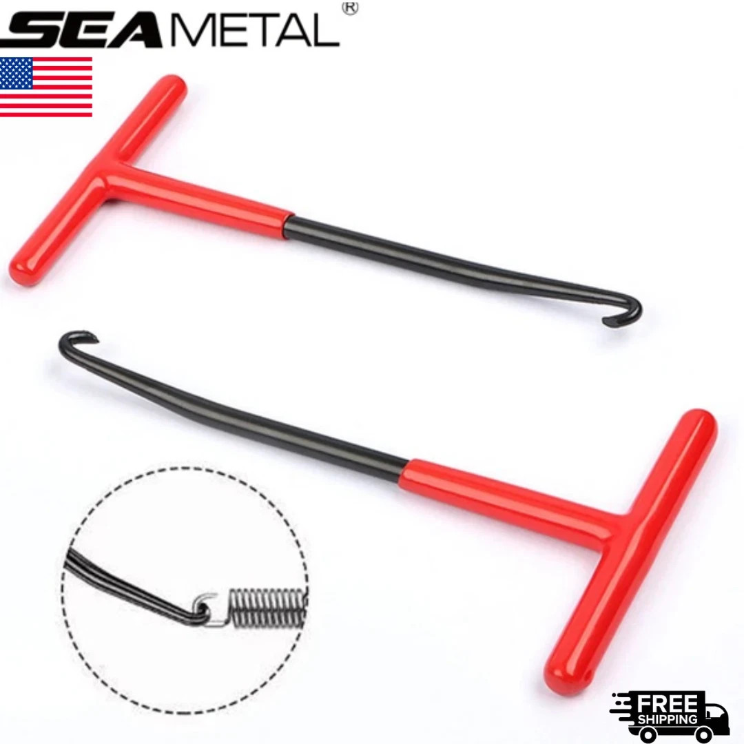 T-Shaped Exhaust Spring Puller with Rubber Grip - Essential Tool for Motorcycles