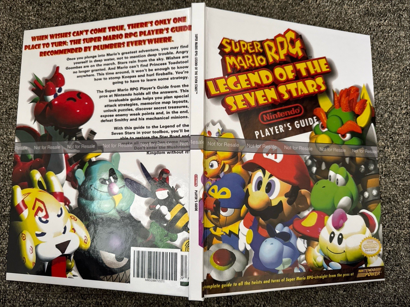 Super Mario RPG: Legend of the Seven Stars Custom Hardcover Player’s Guide Snes