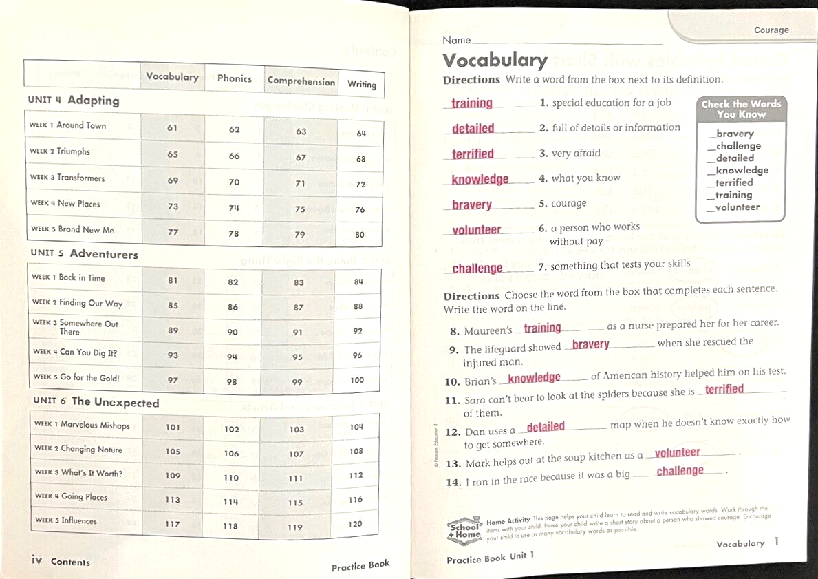 5th - My Sidewalks on Reading Street - PRACTICE BOOK (Level E) - TEACHER EDITION