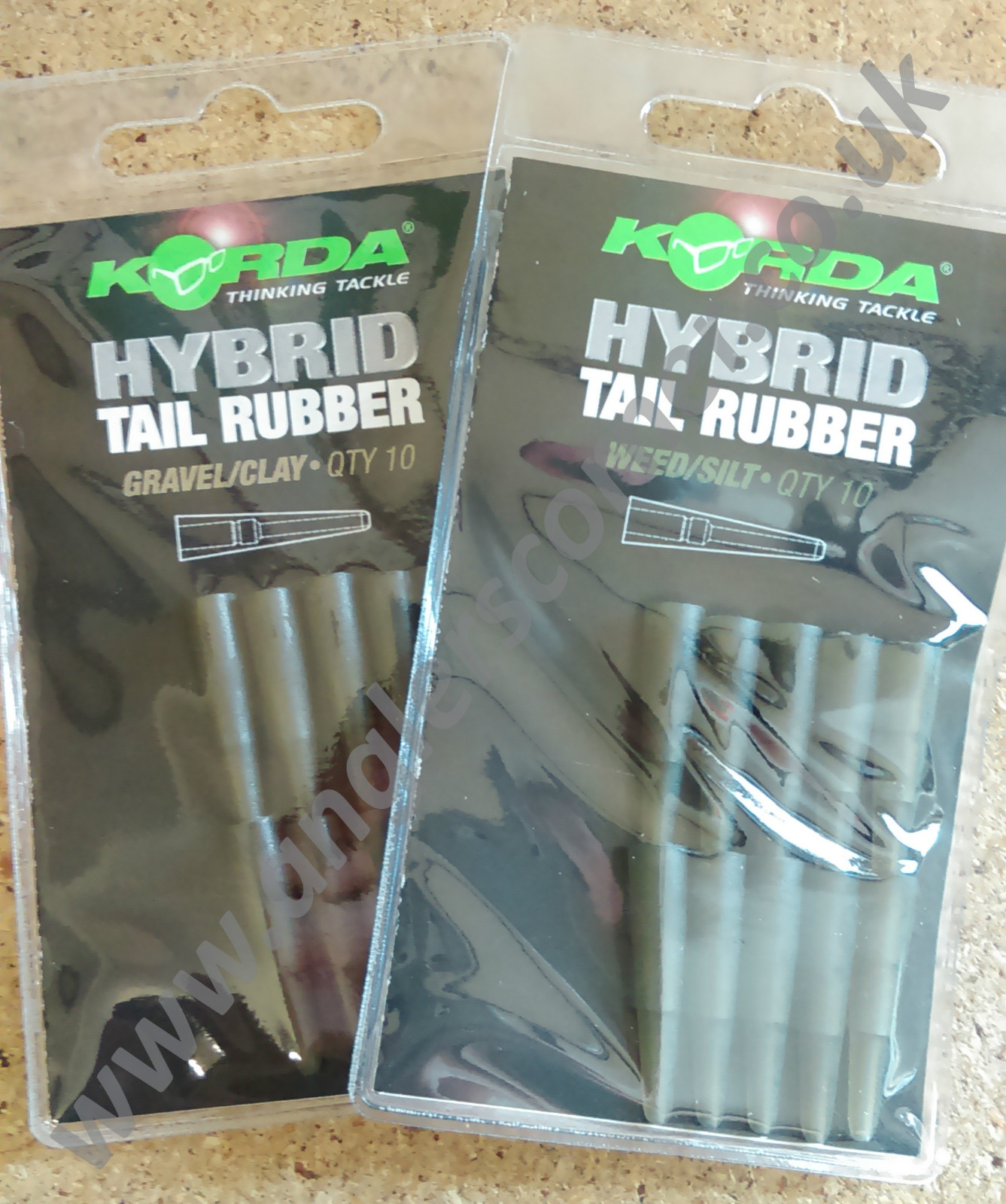 Korda Hybrid Tail Rubbers / Gravel-Clay / Weed-Silt / Fishing