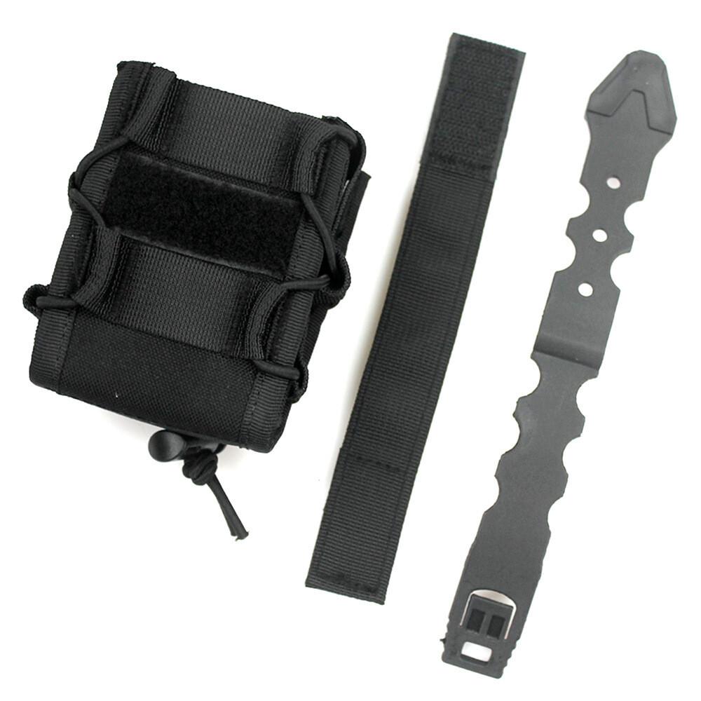 2pcs Molle Handcuff Case Open Top Handcuff Holder and Clip Strap Accessories