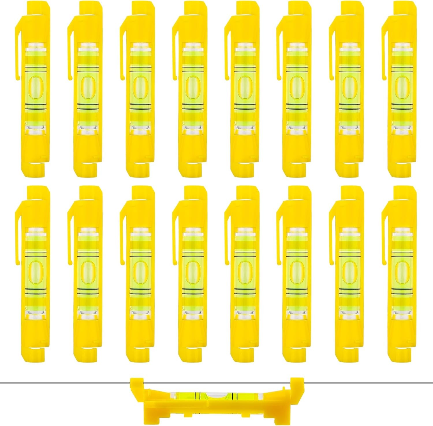 16 Pcs Hanging Bubble Line String Level Tools, Mini Spirit Level for Building Tr