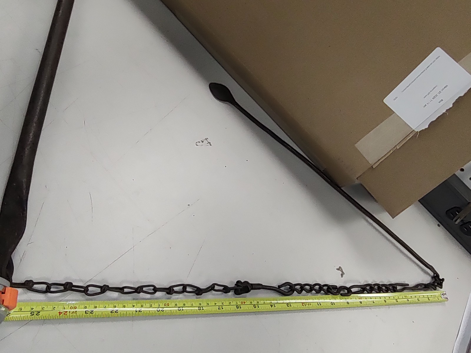 Blacksmith ladel with hand crafted chain 1800's ?