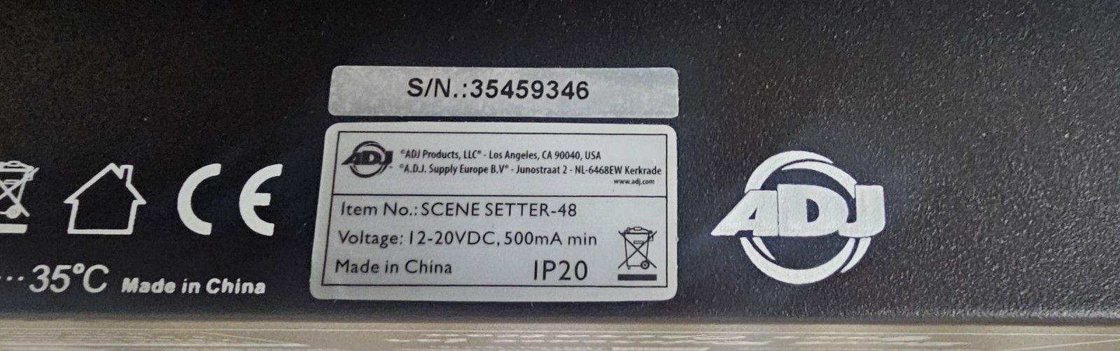 Theatrical Lighting Dimmer Console - American DJ SCENE SETTER-48 - used