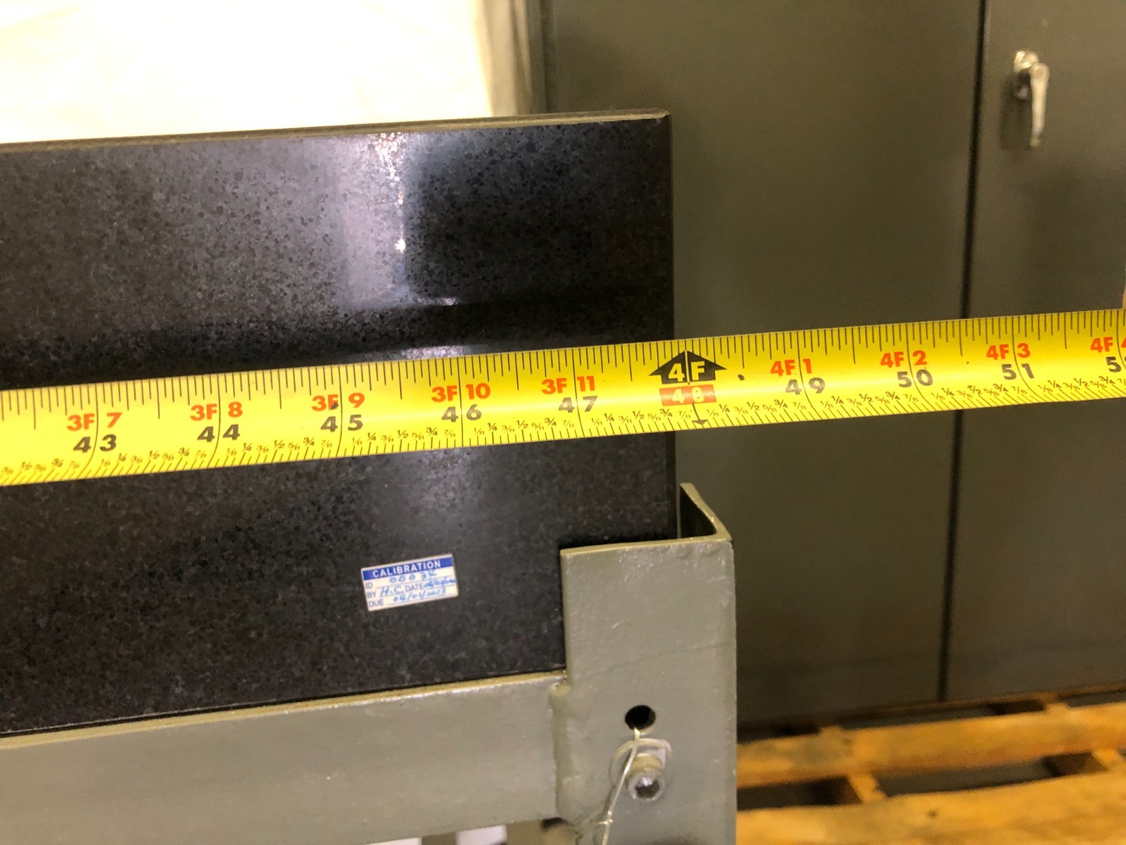 Granite Surface Plate 6" x 36” X 48” Black with Stand