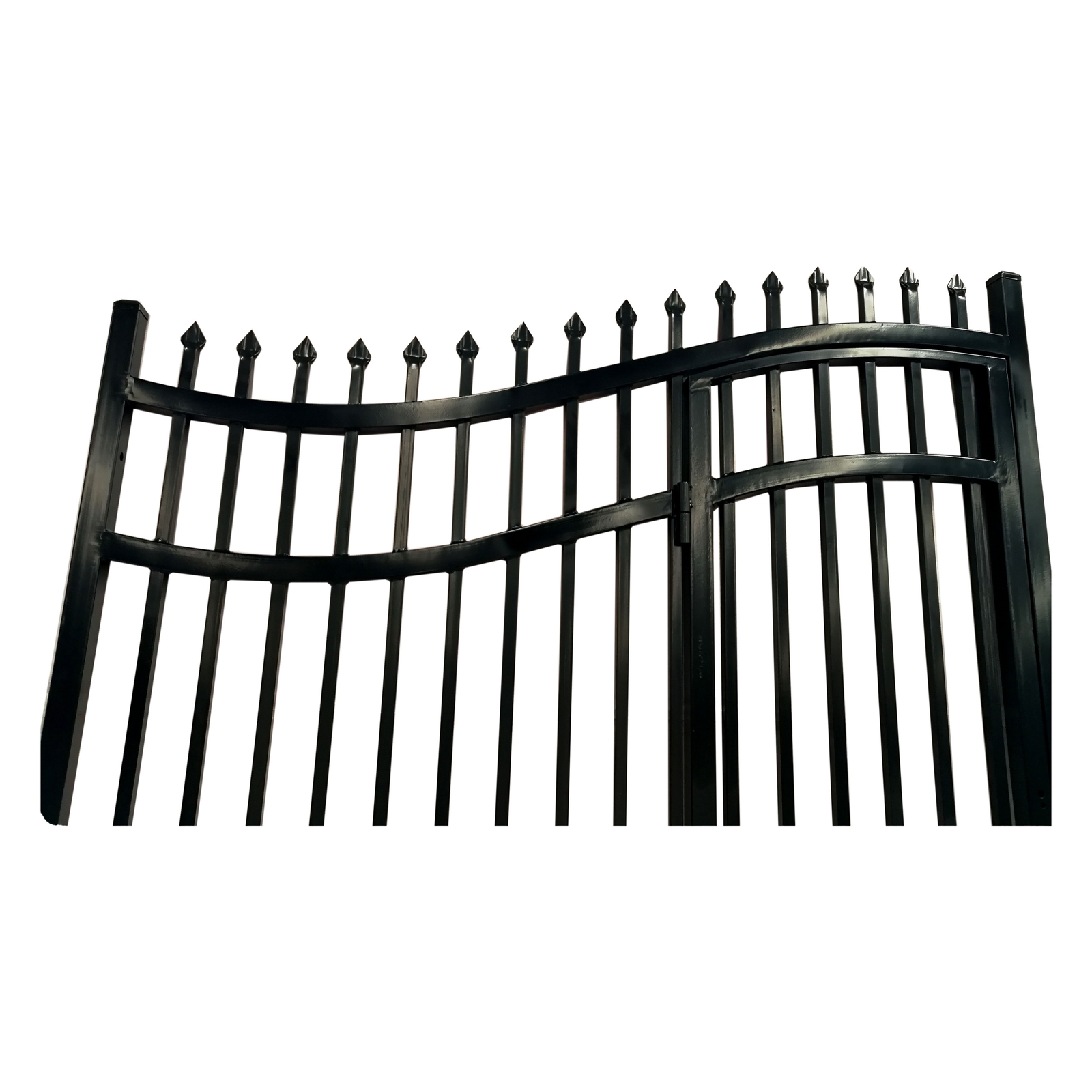 ALEKO Steel Dual Swing VIENNA Style 12' Driveway with Built-In Pedestrian Gate