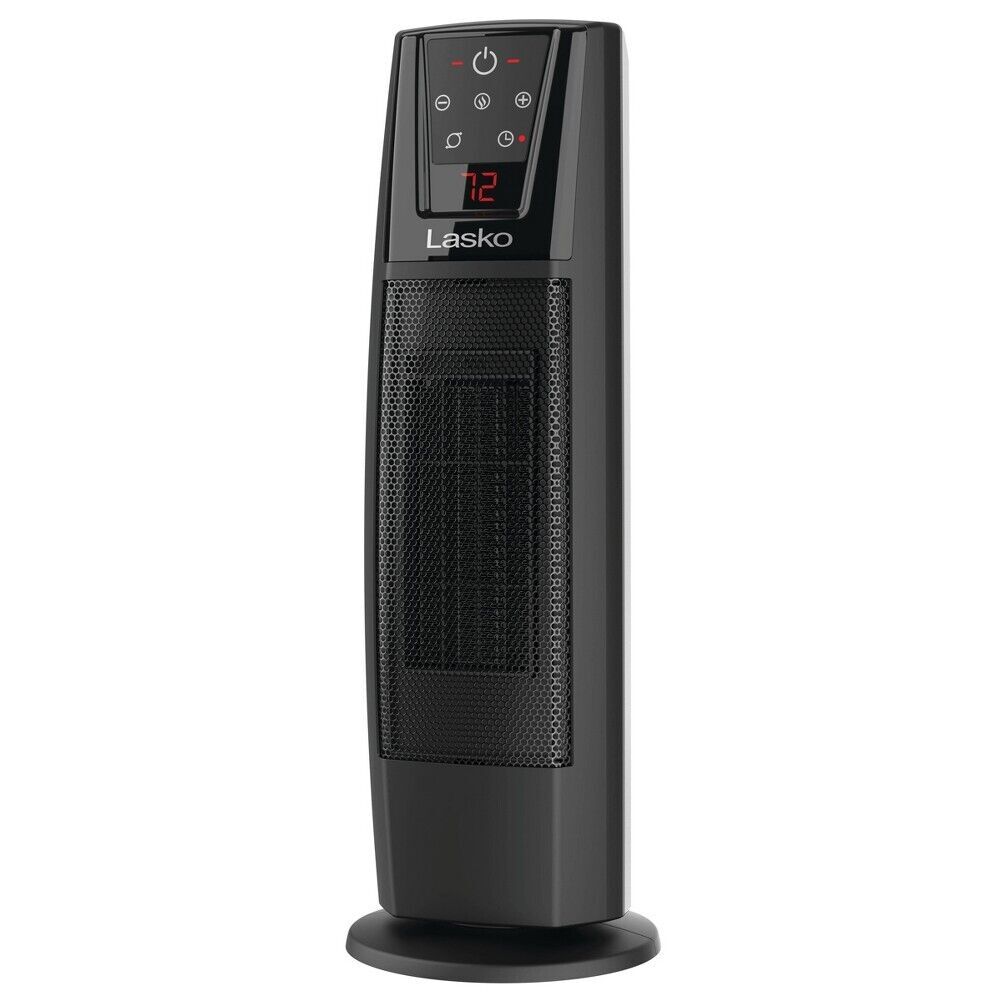 Lasko 22" Digital Ceramic Oscillation Tower Space Heater w/ Remote Black CT22850