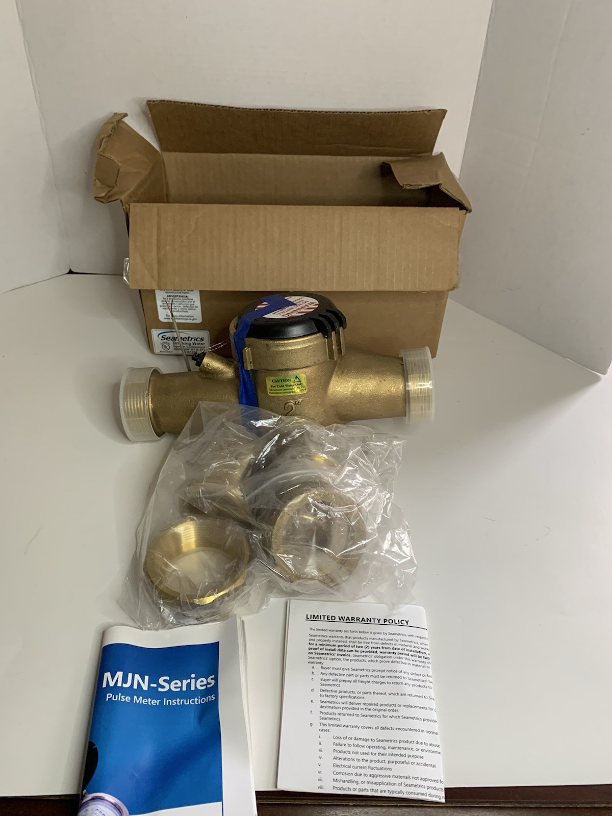 Seametrics Cold Drinking Water Reed Switch 2” Pulse Meter MJNR-200-10G Dry - NEW