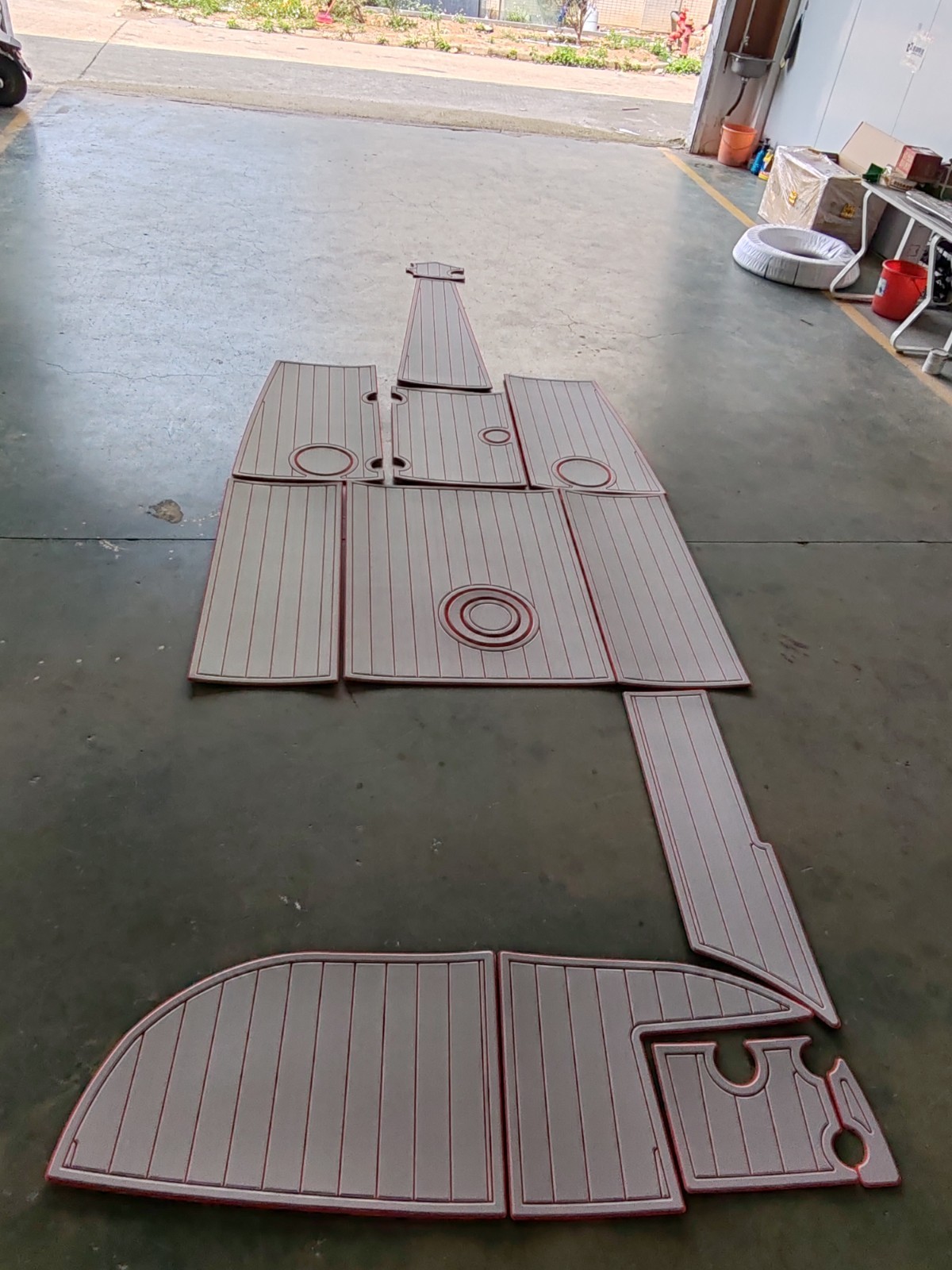 2007-2011 Crownline 23 SS Cockpit Swim platform 1/4" 6mm EVA faux teak mat Floor