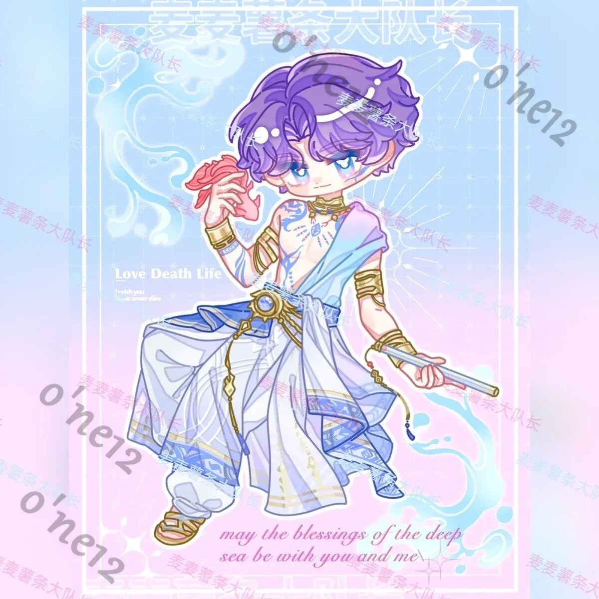 Original Anime Love and Deepspace Rafayel Mantissa Cloak Throw Blanket Cospaly