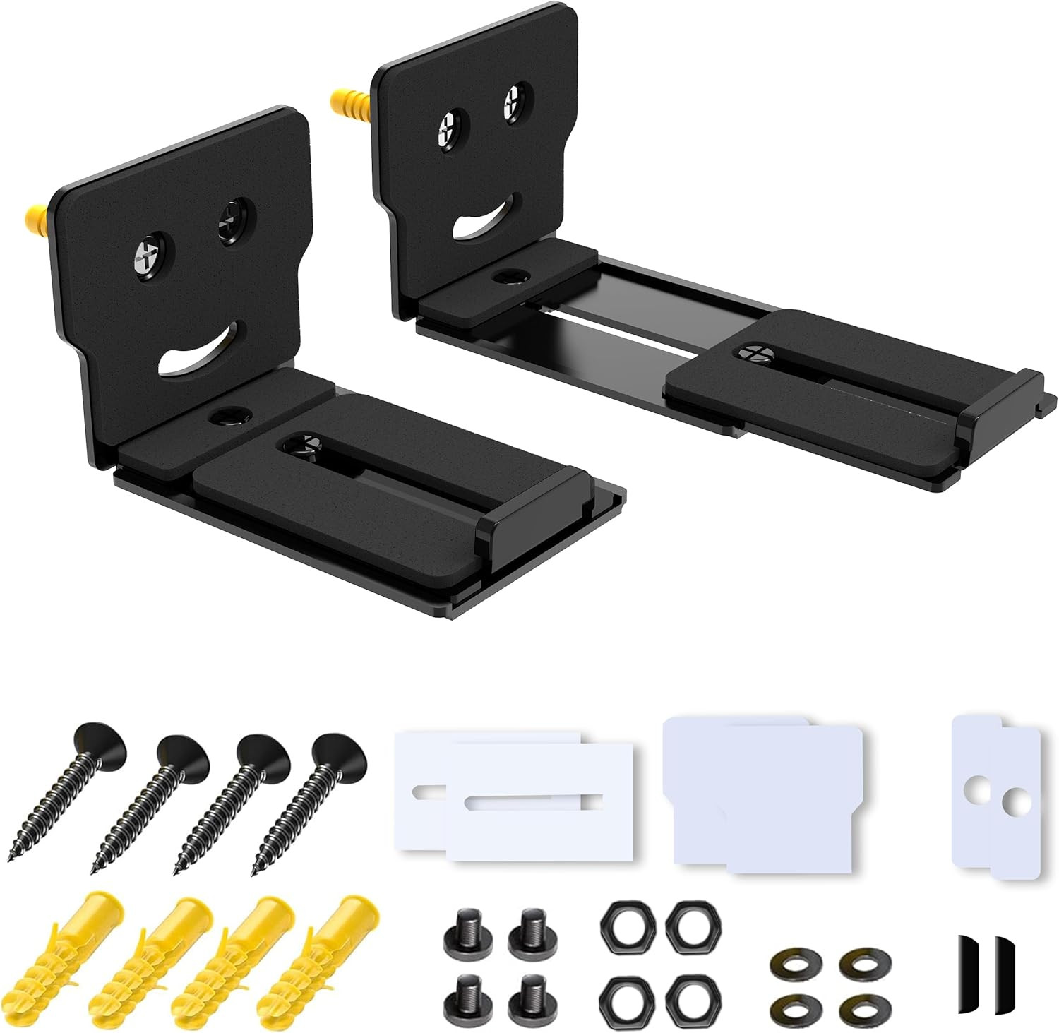 Adjustable Soundbar Mount, Universal Sound Bar Wall Brackets Works with Most Sou