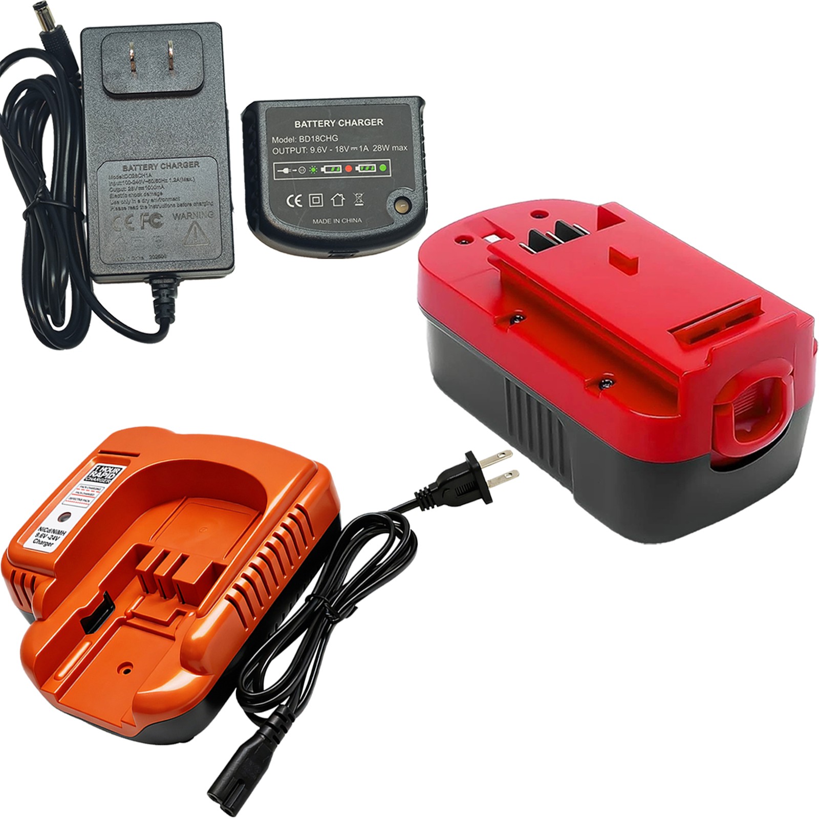 18V Battery/Charger for Black & Decker HPB18 18 Volt 4.5 Ah HPB18-OPE 244760-00