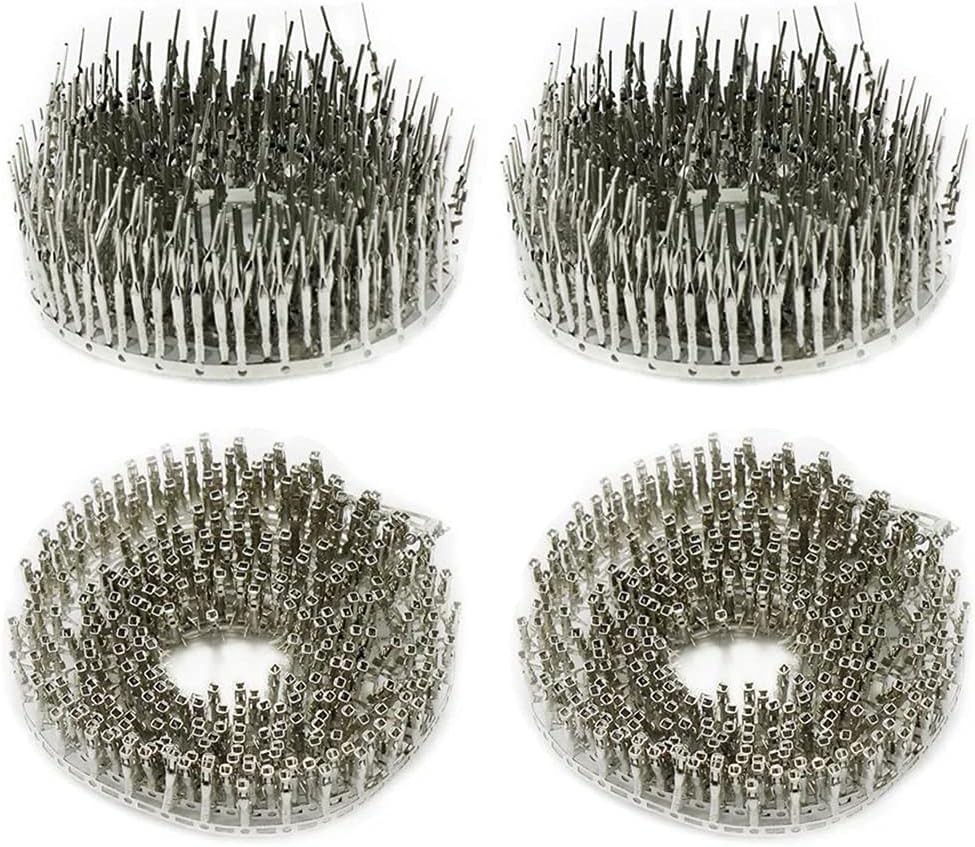 200 Pairs 2.54mm 18-24awg Male and 200pcs male female, Silver