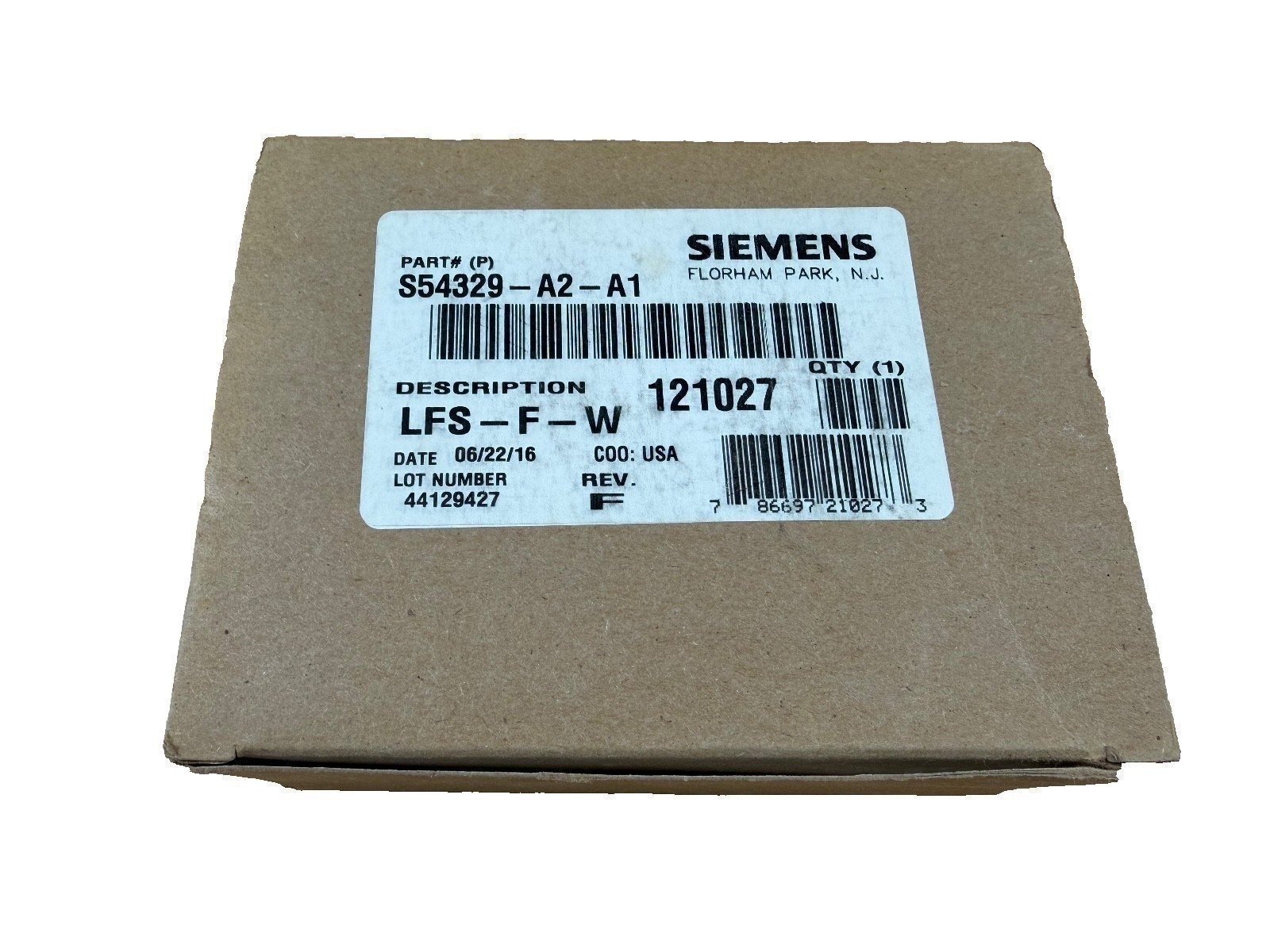 Siemens LFS-F-W S54329-A2-A1 Fire Alarm Low-frequency Sounder White (NEW IN BOX)