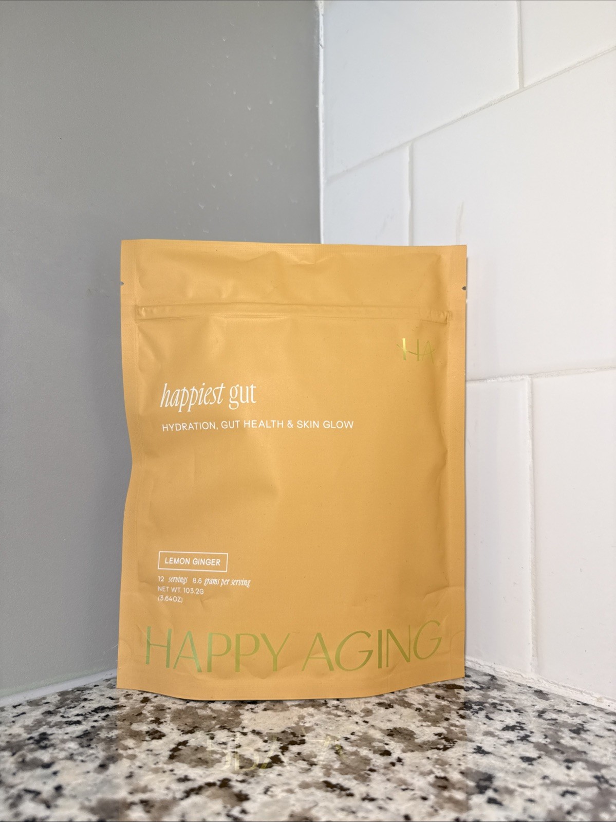 Happy Aging Electrolyte Powder With Probiotics,Prebiotics,Hyaluronic Acid Lemon