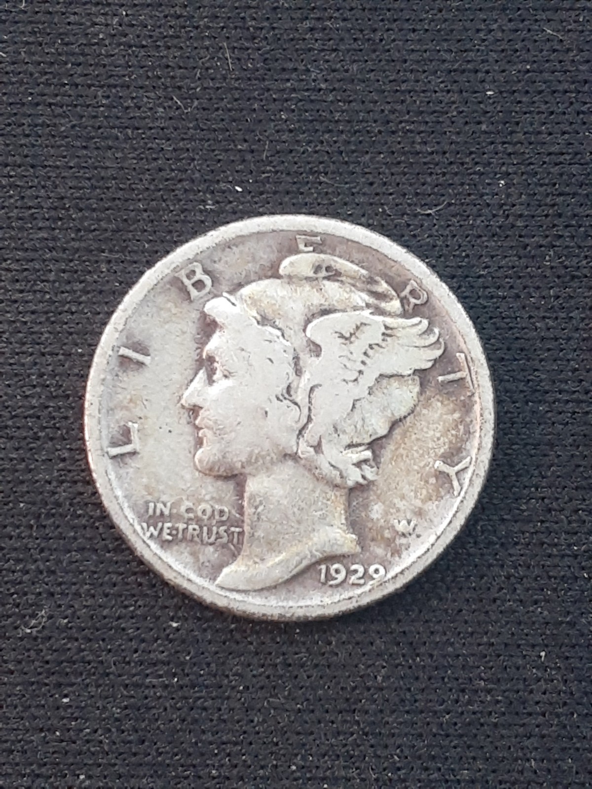 1929 MERCURY DIME    VG