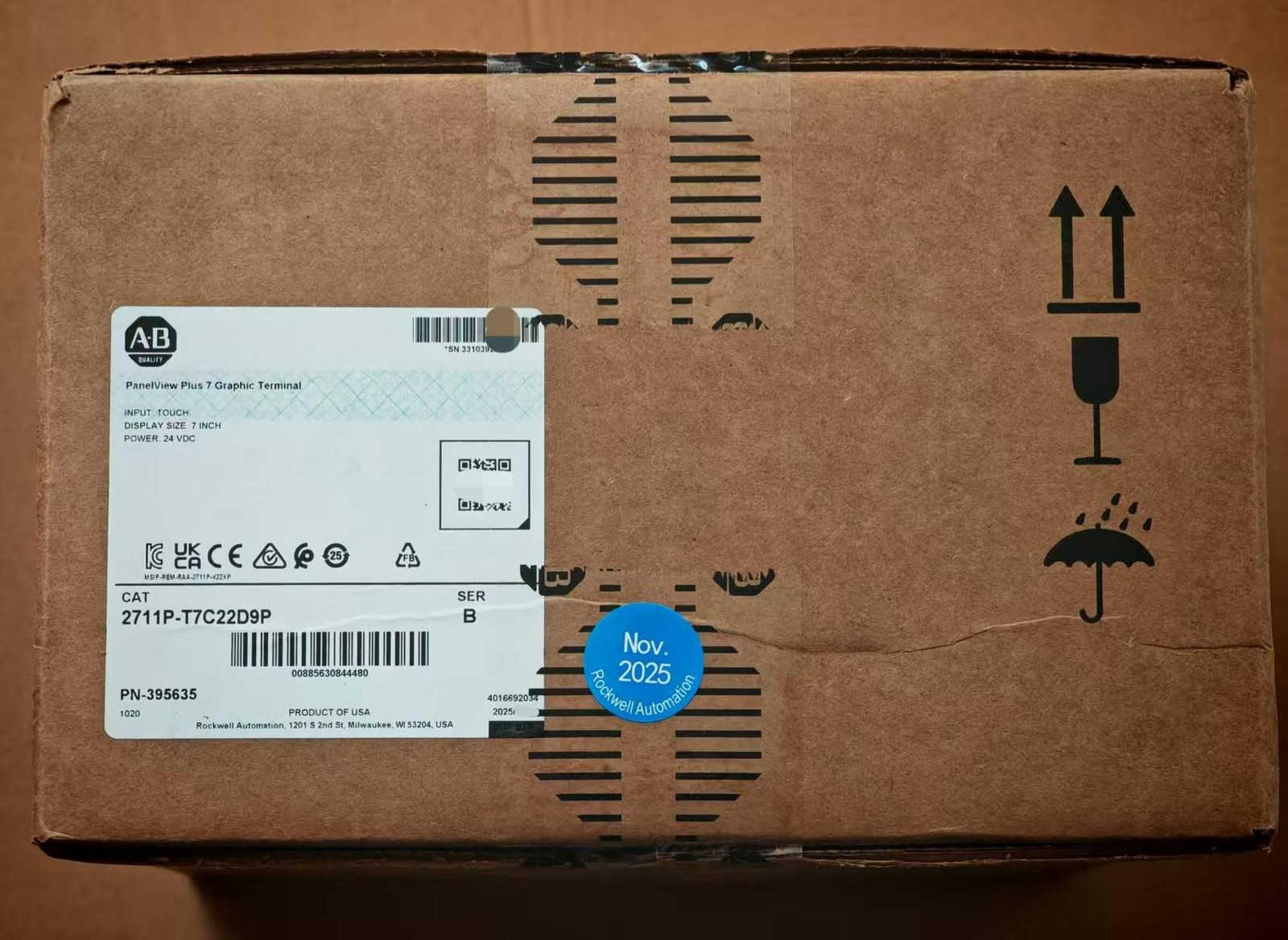2711P-T7C22D9P SER B New Sealed PanelView Plus 7 Graphic Terminal 7"