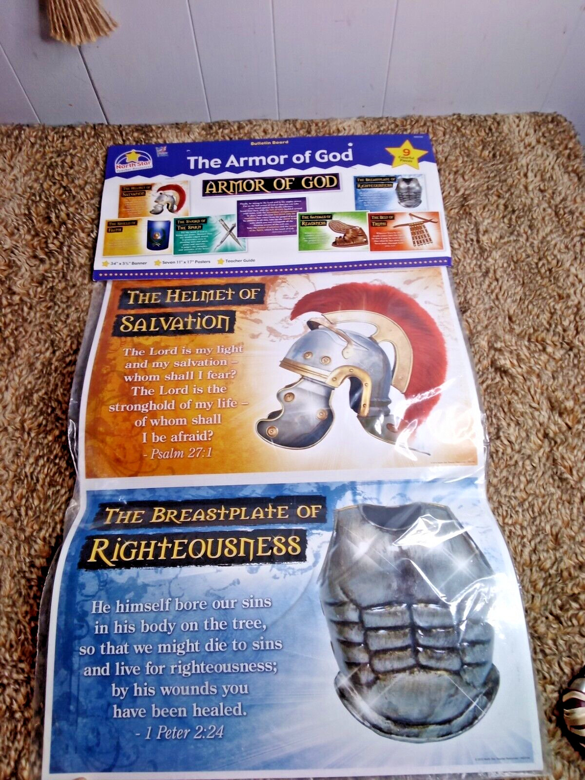 North Star Teacher Resources Bulletin Board 'ARMOR OF GOD' Banner, Posters, NEW