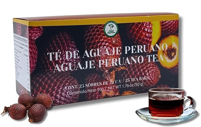 Aguaje Peruano Tea (Peruvian Aguaje) – 100% Natural, Vegan | 25 Tea Bags