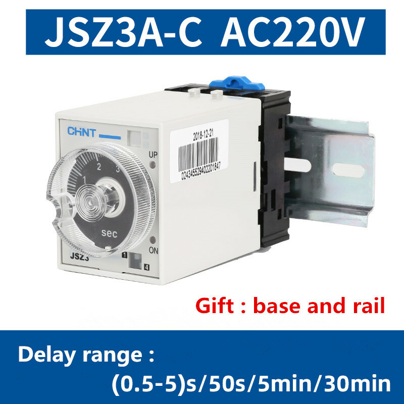 Time delay relay small power-off controller JSZ3A-C 220VAC 0.5-5s/50s/5min/30min