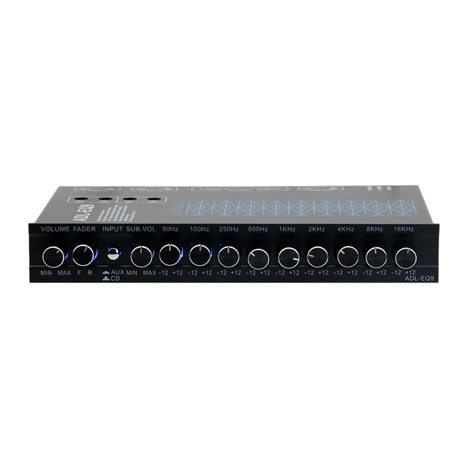 9 Band Equalizer Easy Installation with CD AUX Input Car Audio Equalizer