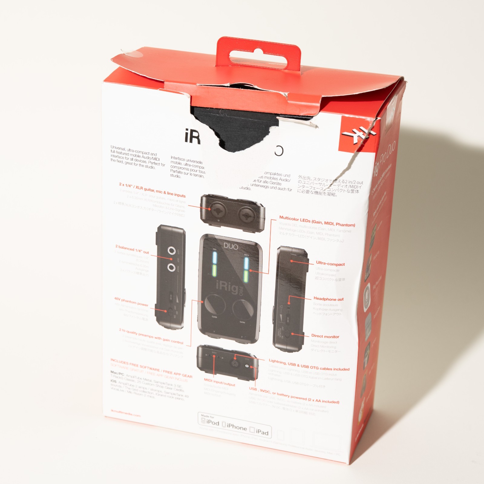 IK Multimedia iRig Pro Duo I/O 2-Channel Audio and MIDI Interface for iOS/MAC/PC