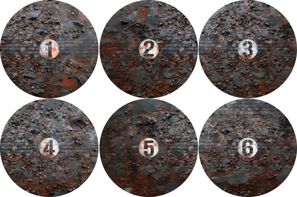 Objective Markers Set - 7.57" - Grimstone - Compatible w/ Warhammer 40K