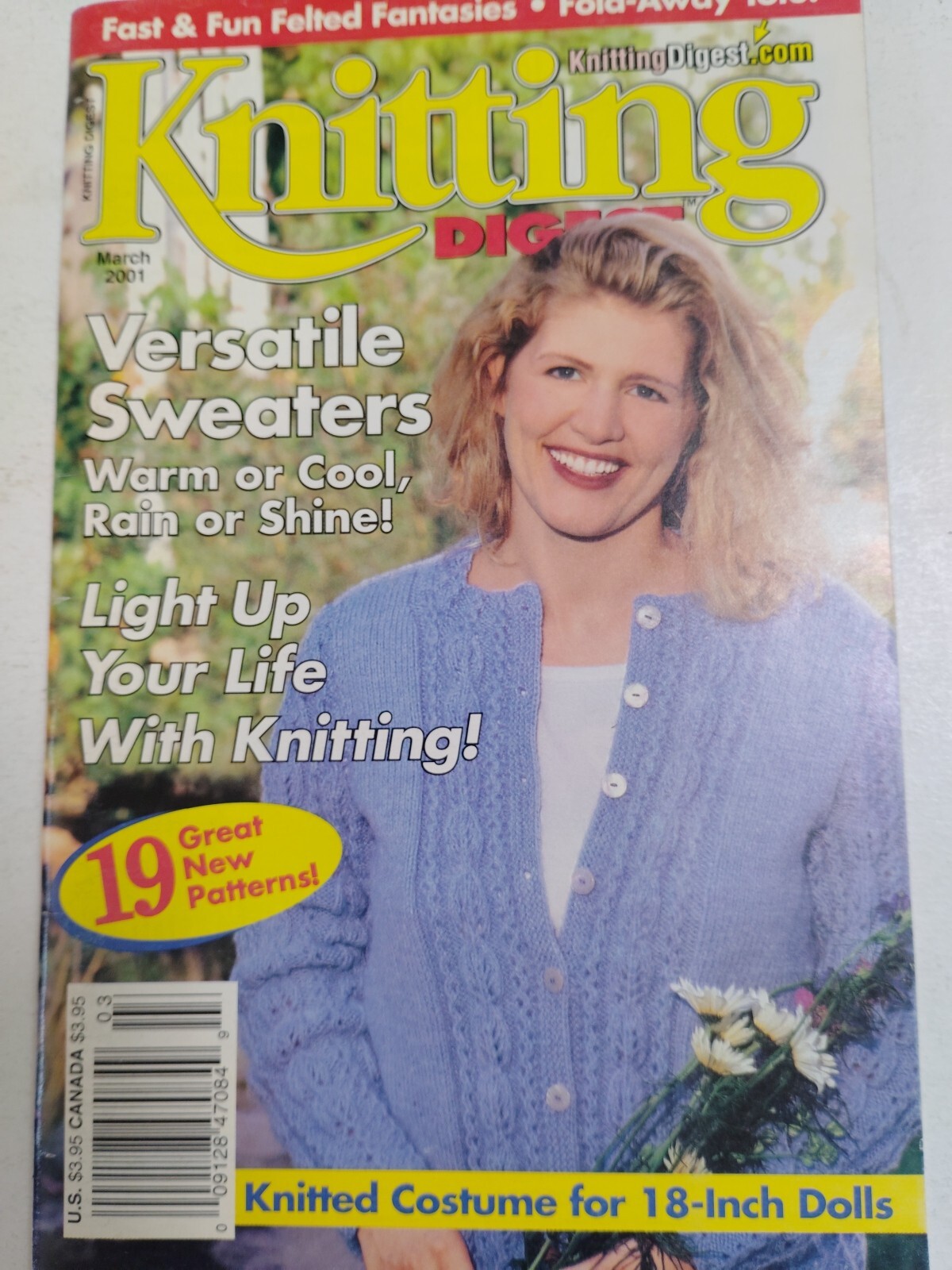 Costume Doll Sweaters Knitting Digest Booklet Magazine Patterns Y2K March 2001