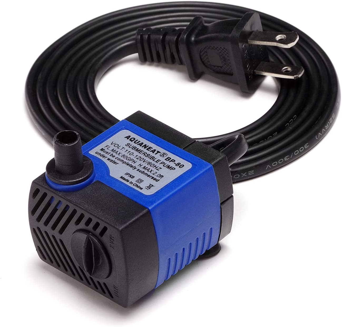 Submersible Water Pump, 80GPH Fountain Pump, Small Water Pump, Aquarium Pump ...