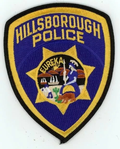 CALIFORNIA CA HILLSBOROUGH POLICE NICE SHOULDER PATCH SHERIFF