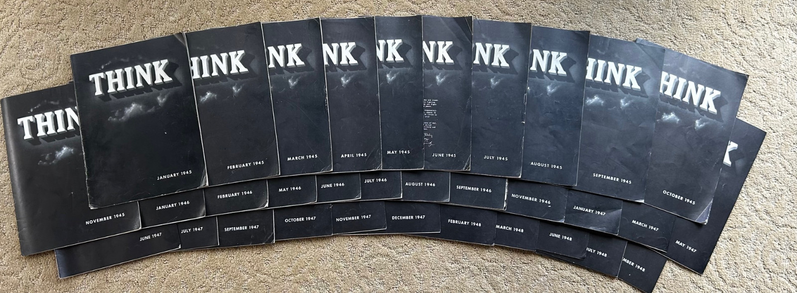 Very Rare Collection of I.B.M.’s THINK Magazine (1945-48)