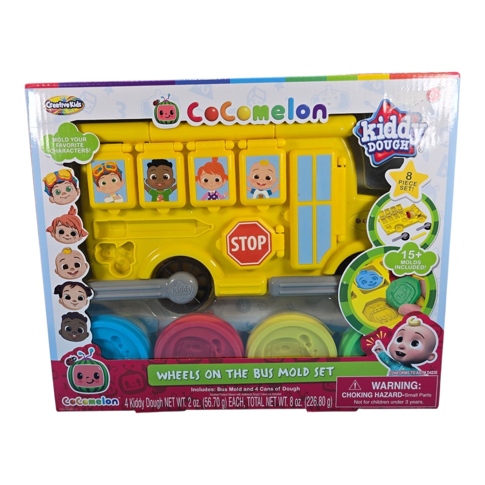 Cocomelon Wheels On The Bus Dough Mold Activity Set for Kids Ages 3+ NEW 