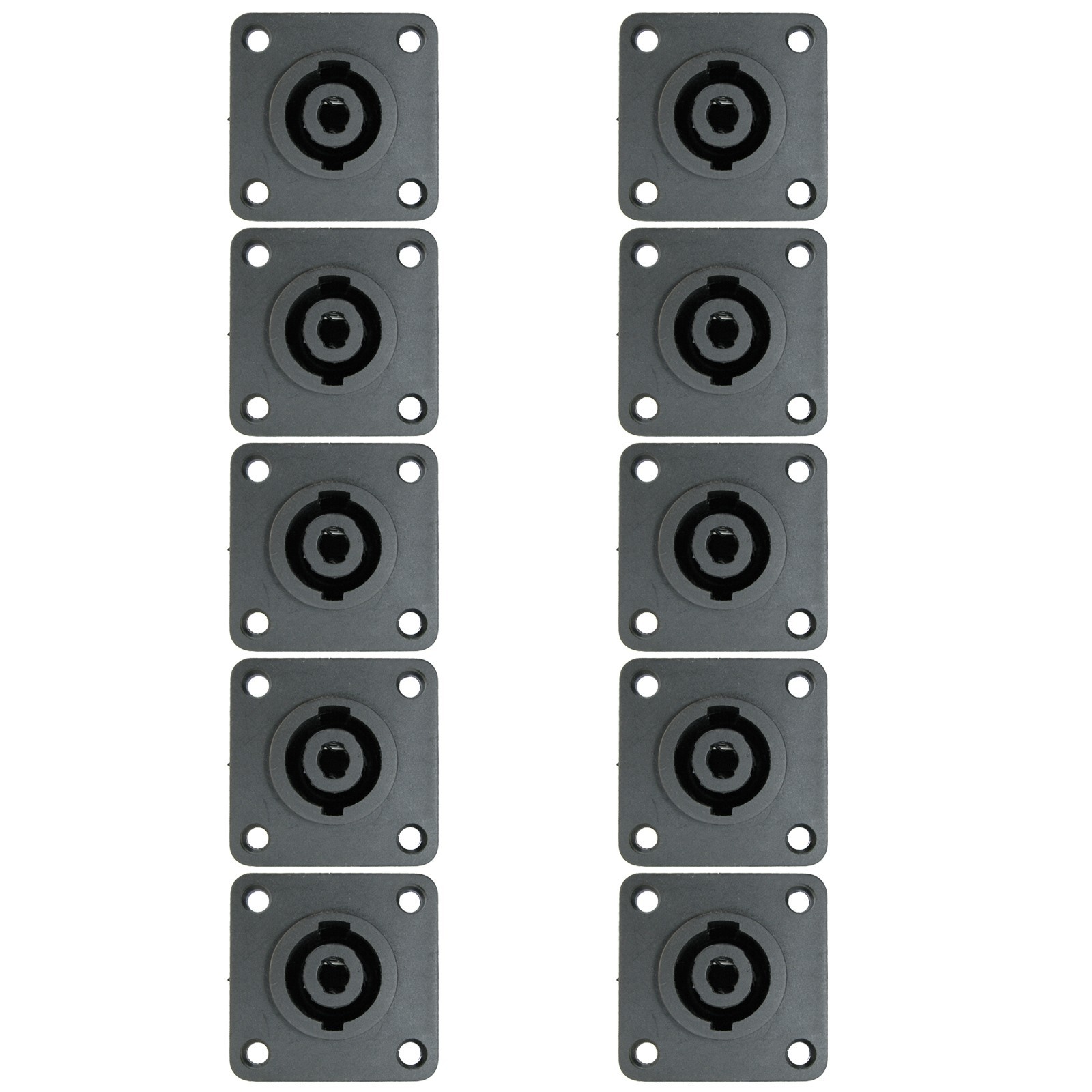 10 SPEAKER SPEAKON COMPATIBLE PANEL BOX SURFACE MOUNT CONNECTORS 2wire conductor
