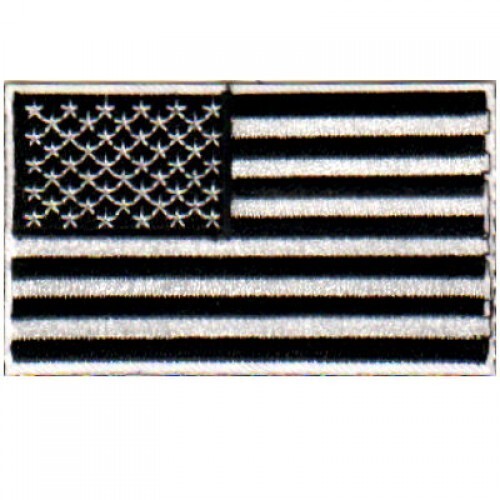 USA FLAG BLACK & WHITE Biker Patch vest jacket harley motorcycle AMERICAN MADE