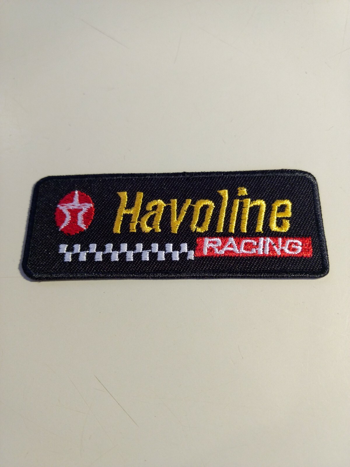 Collectible Havoline Racing Logo 1.5 X 3.25 In. Gas and Oil Advertising Patch